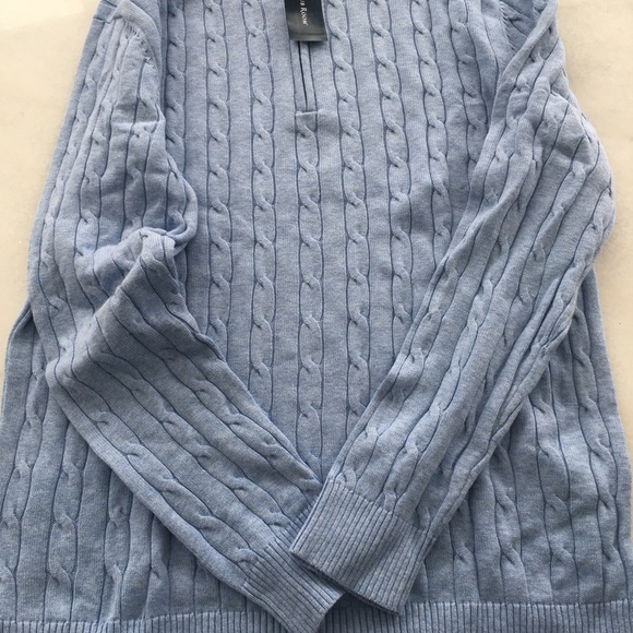 Club Room Men's Blue Cable Knit Sweater - Picture 5 of 5